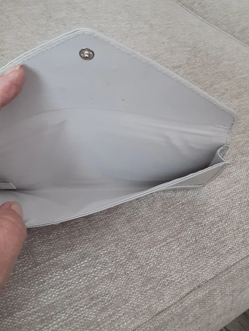 Michael Kors Metallic Silver Envelope Pouch  Clutch